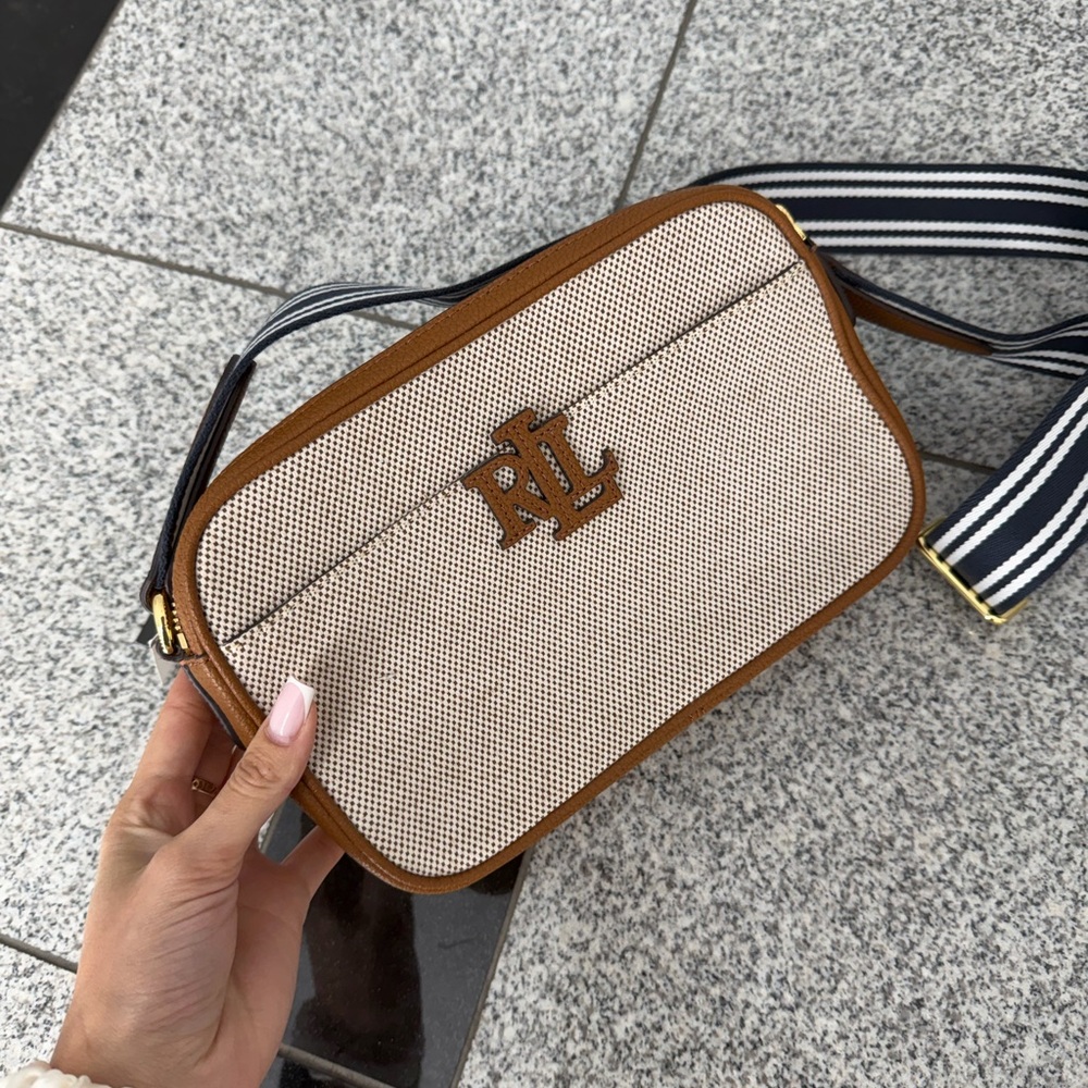 Polo by Ralph Lauren Brown and Cream Crossbody Bag